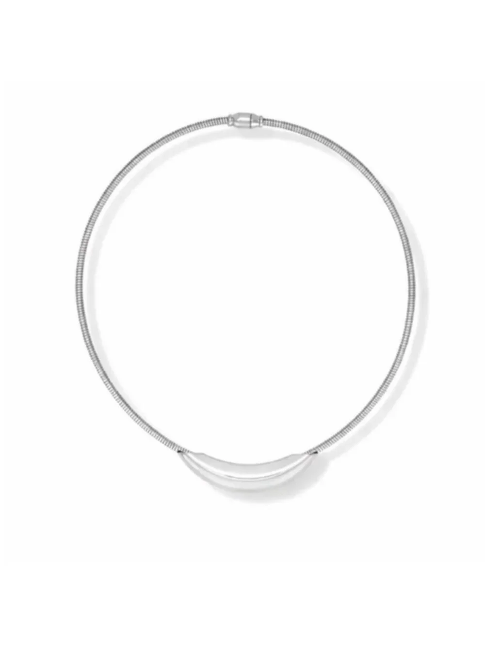 New! Classic Silver Collar Necklace (1008) NWOT